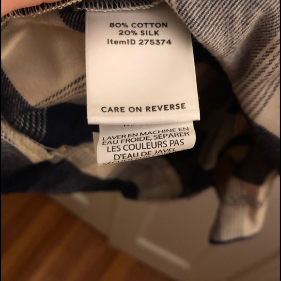 SOLD L.L. BEAN Signature Flannel Plaid Dress, 4P - Picture 6 of 8